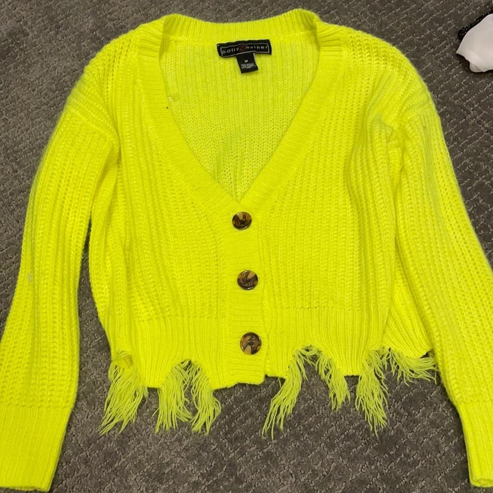 Neon cropped sweater